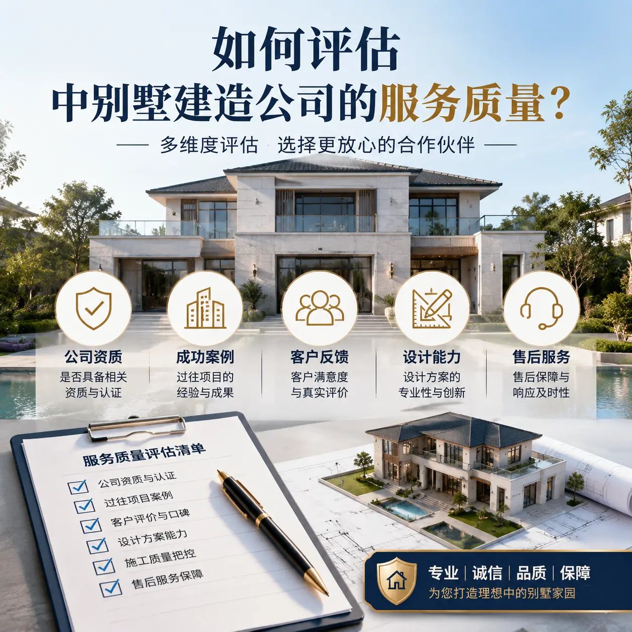 如何评估 瓮安 中别墅建造公司的服务质量？