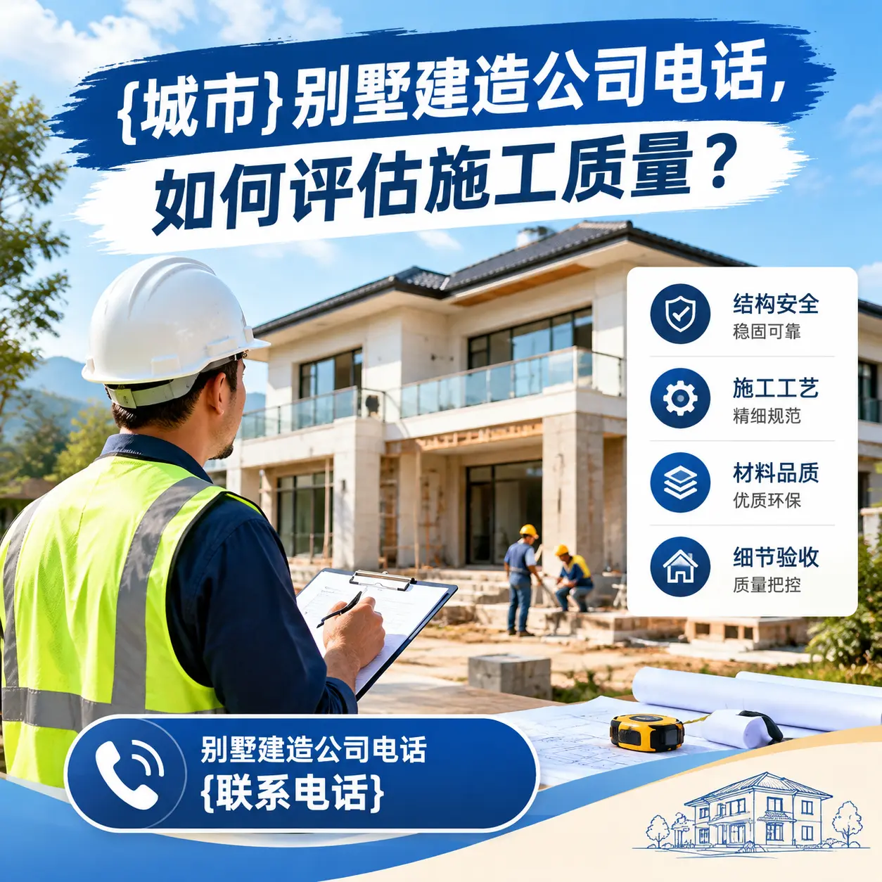瓮安别墅建造公司电话,如何评估施工质量?