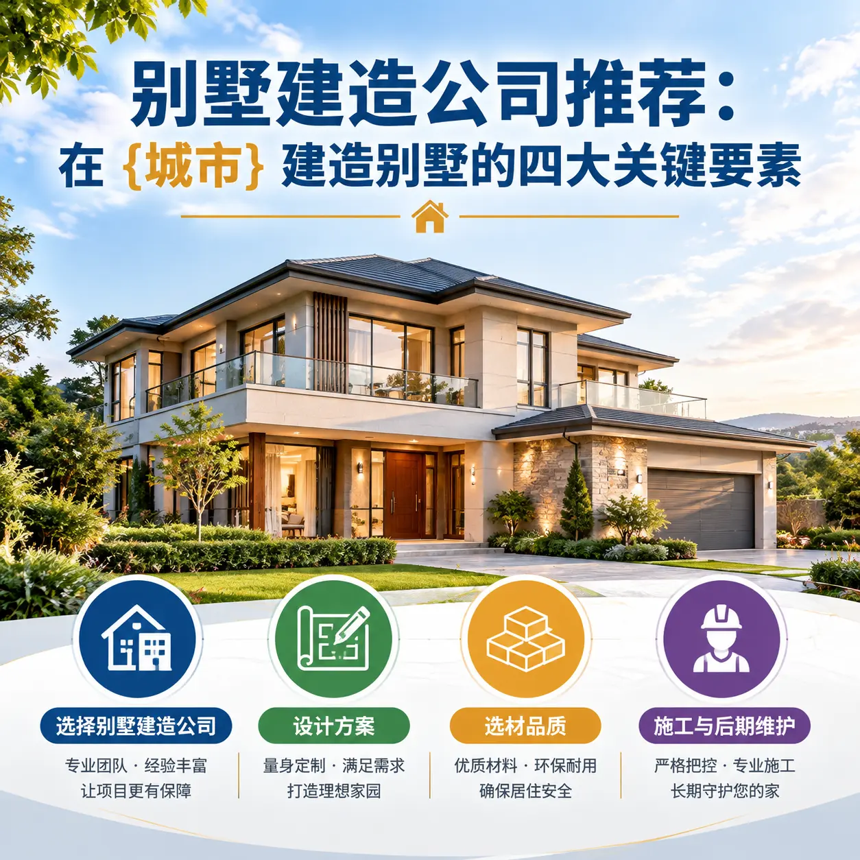 别墅建造公司推荐:在 瓮安 建造别墅的四大关键要素