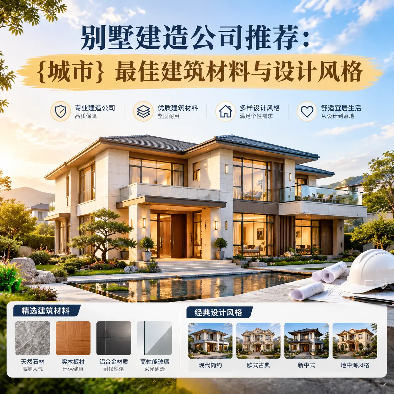 别墅建造公司推荐: 瓮安 最佳建筑材料与设计风格