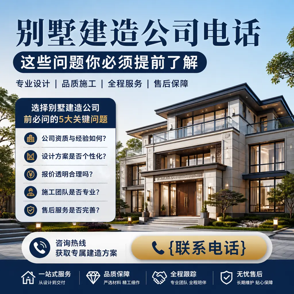 瓮安别墅建造公司电话，这些问题你必须提前了解